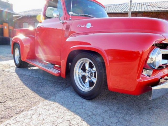 1955 Red Ford F-100 Pickup Truck