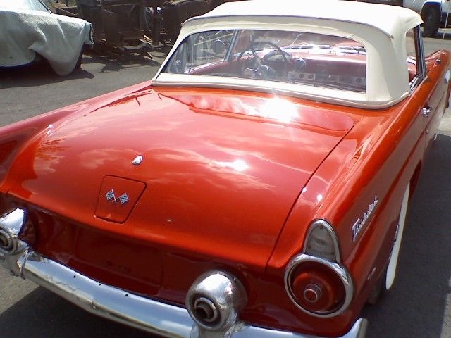 1955 Red Ford Thunderbird Convertible