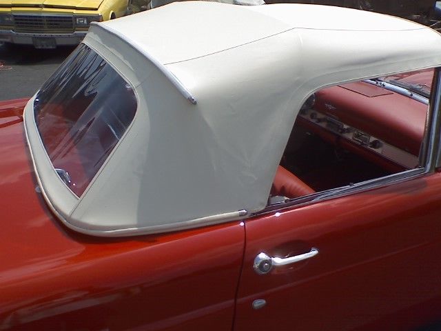 1955 Red Ford Thunderbird Convertible