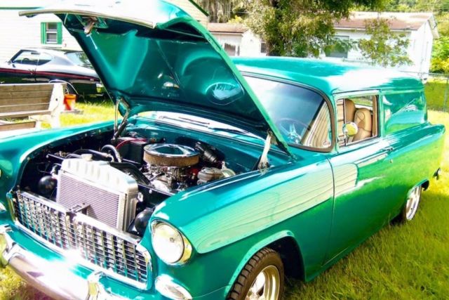 1955 Red Chevrolet Sedan Delivery Wagon
