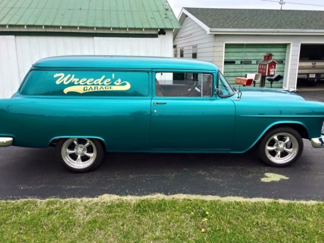1955 Red Chevrolet Sedan Delivery Wagon
