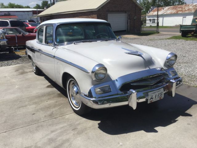 1955 Dove gray/white Studebaker Champion 4dr