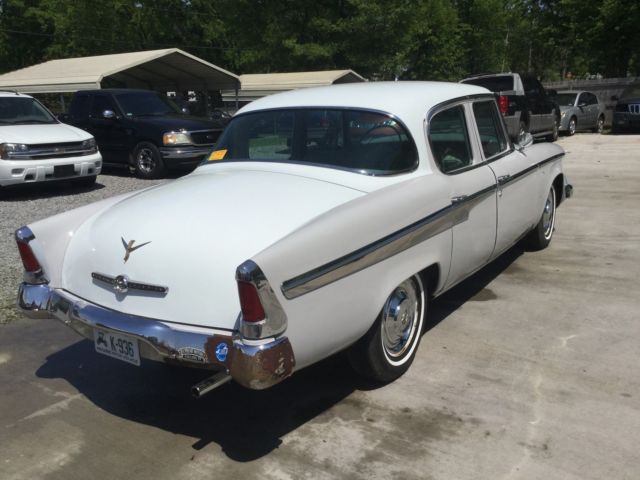 1955 Dove gray/white Studebaker Champion 4dr