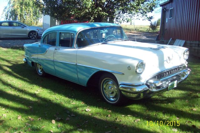 1955 Blue Oldsmobile Eighty-Eight Sedan