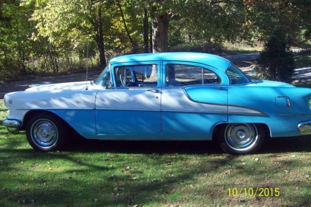 1955 Blue Oldsmobile Eighty-Eight Sedan