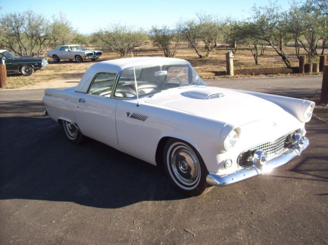 1955 White Ford Thunderbird Convertible