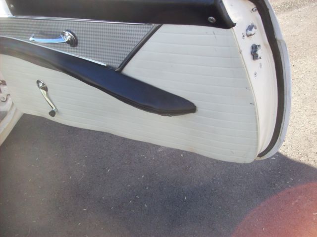 1955 White Ford Thunderbird Convertible