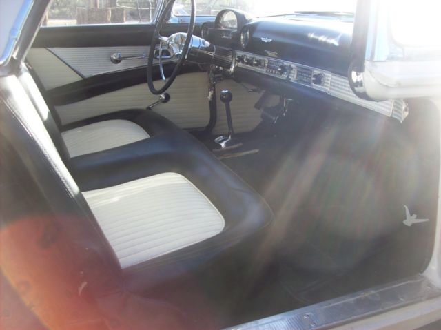 1955 White Ford Thunderbird Convertible