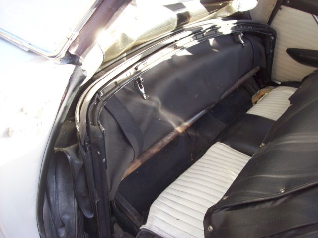 1955 White Ford Thunderbird Convertible