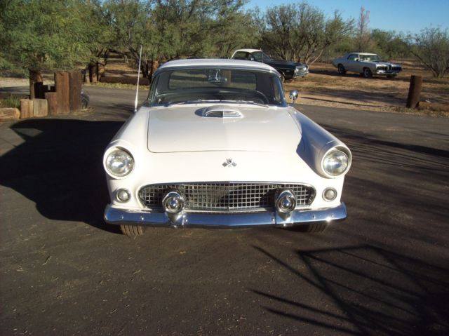 1955 White Ford Thunderbird Convertible