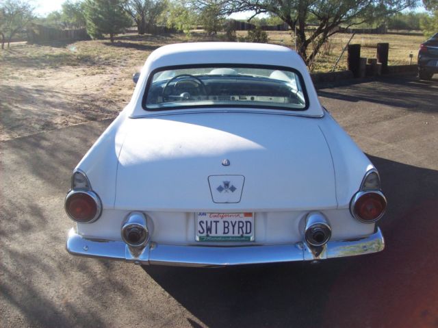 1955 White Ford Thunderbird Convertible