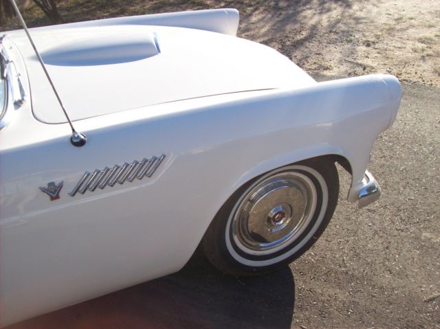 1955 White Ford Thunderbird Convertible