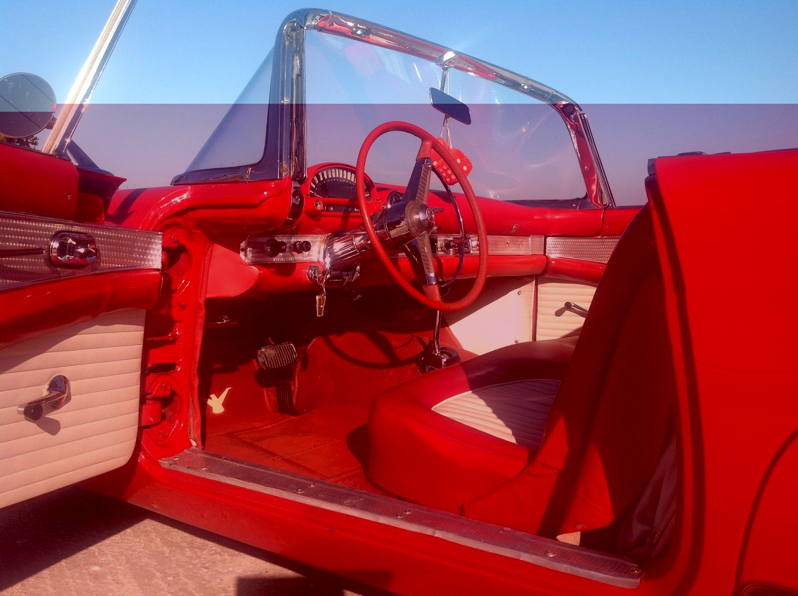 1955 Red Ford Thunderbird