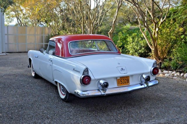 1955 White Ford Thunderbird Convertible