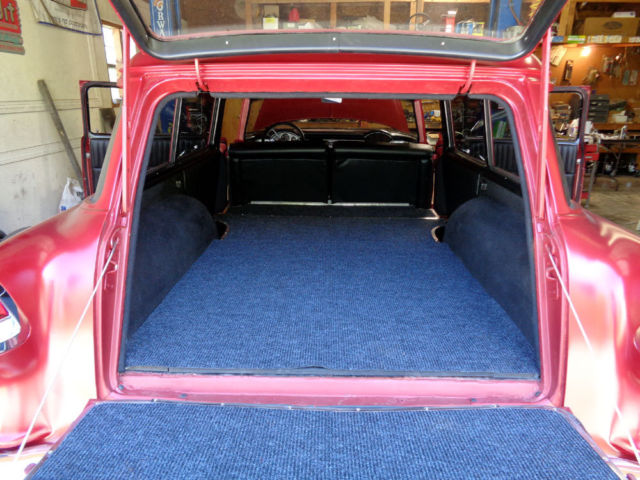 1955 MAROON Chevrolet Bel Air/150/210 STATION WAGON