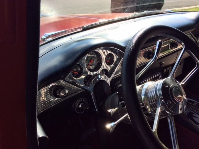 1955 MAROON Chevrolet Bel Air/150/210 STATION WAGON