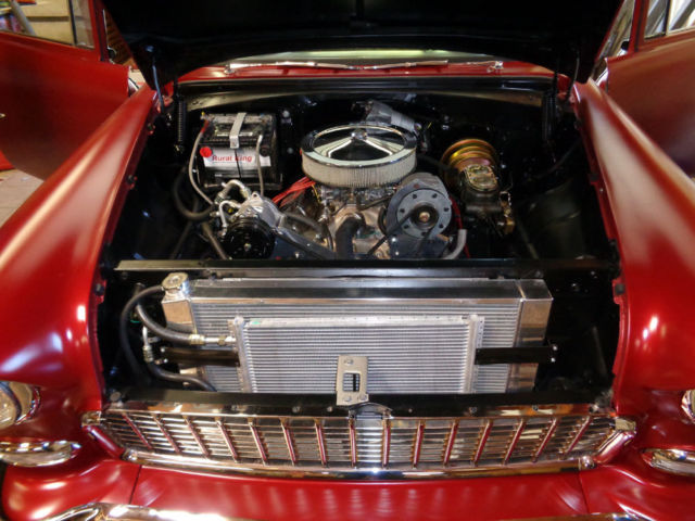 1955 MAROON Chevrolet Bel Air/150/210 STATION WAGON