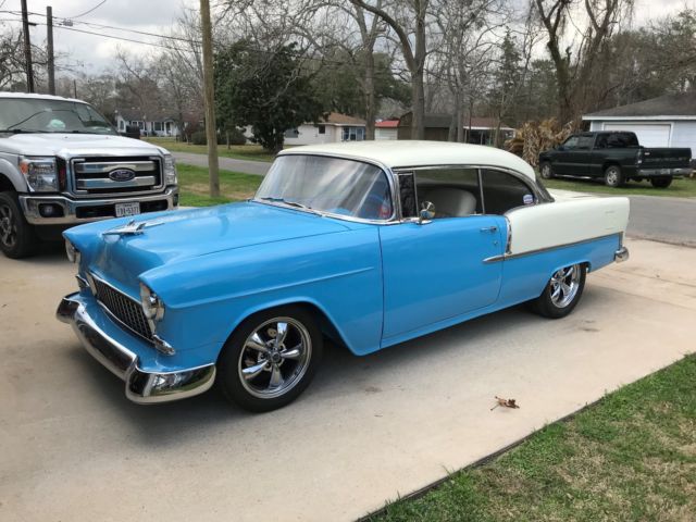 1955 Blue/Cream Chevrolet Bel Air/150/210 Hard Top
