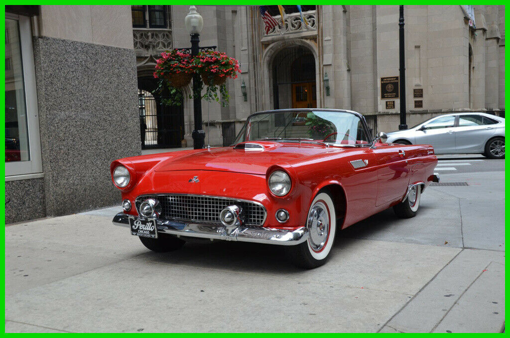 1955 Red Ford Thunderbird Convertible