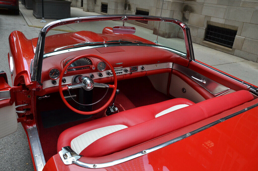 1955 Red Ford Thunderbird Convertible