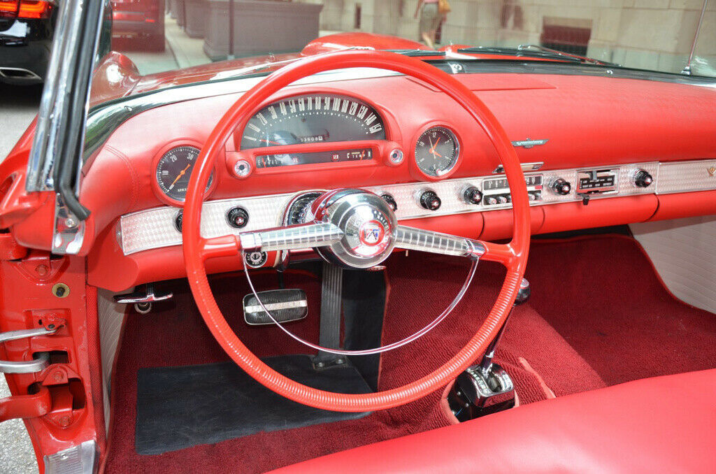 1955 Red Ford Thunderbird Convertible