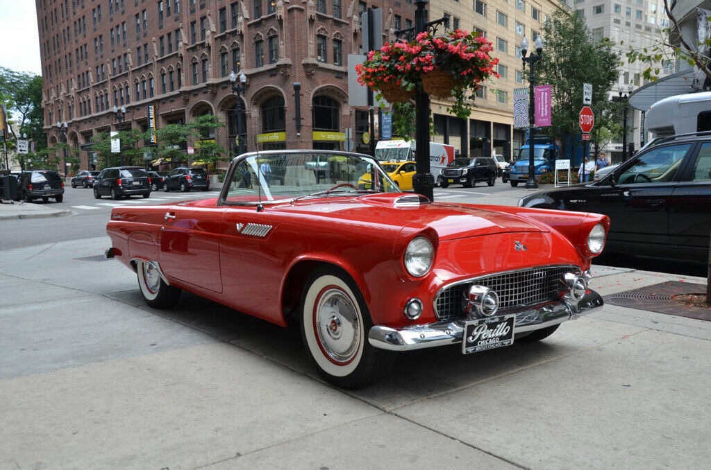 1955 Red Ford Thunderbird Convertible