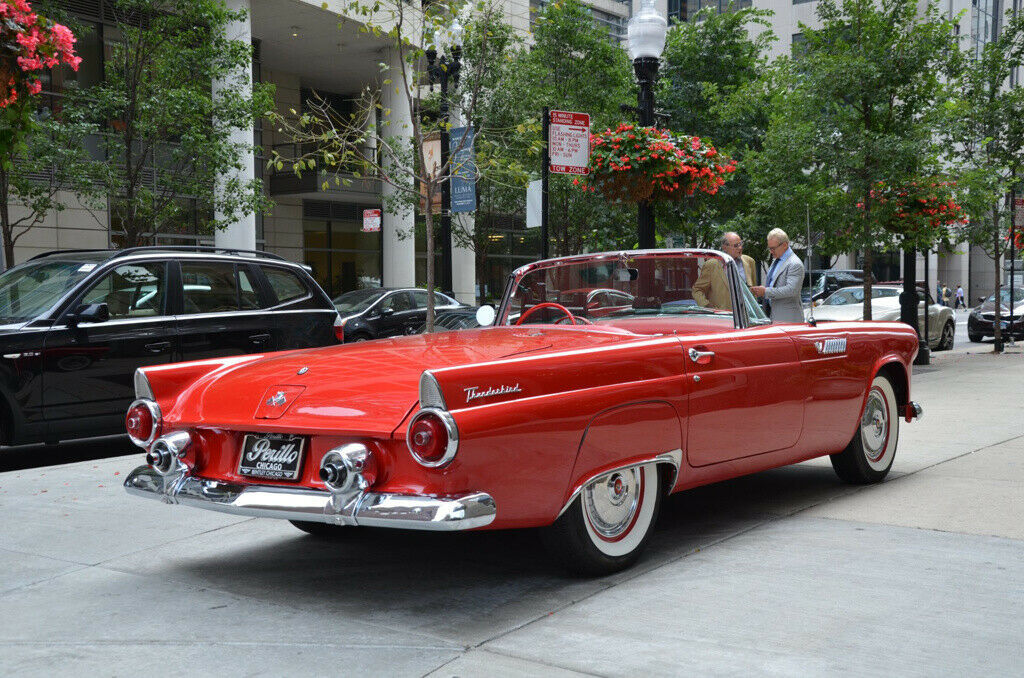 1955 Red Ford Thunderbird Convertible