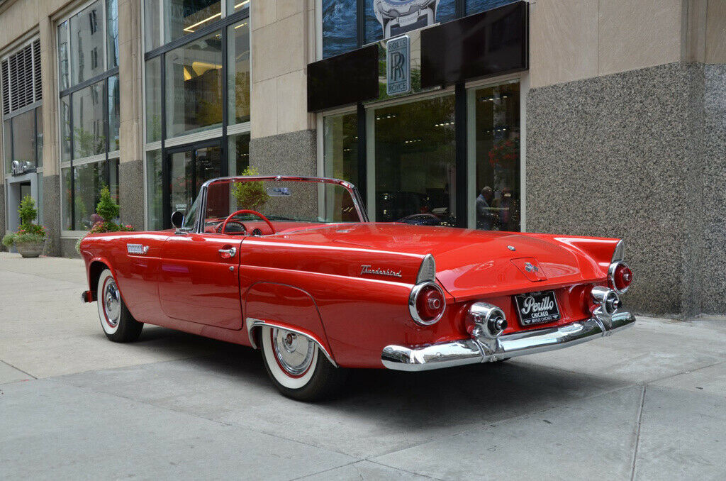 1955 Red Ford Thunderbird Convertible
