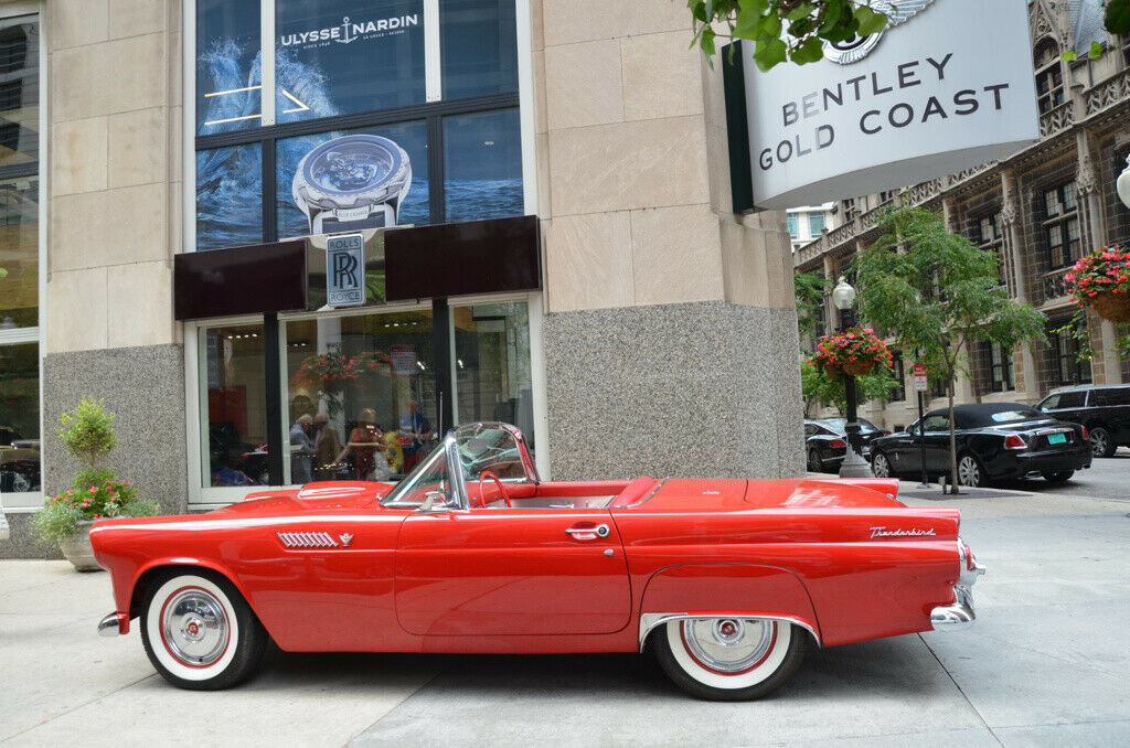 1955 Red Ford Thunderbird Convertible