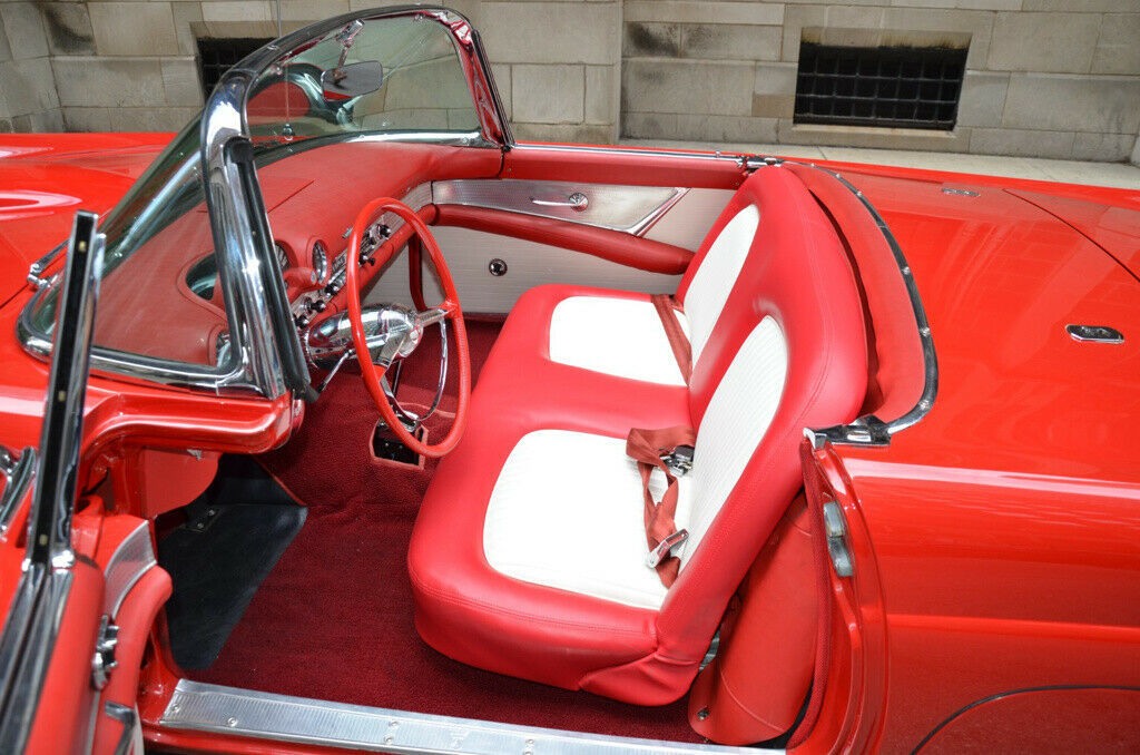 1955 Red Ford Thunderbird Convertible