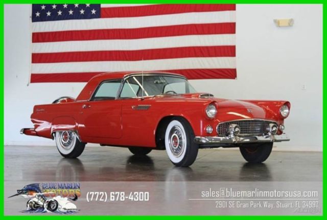 1955 Red Ford Thunderbird Convertible