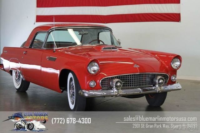 1955 Red Ford Thunderbird Convertible