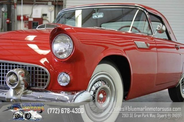 1955 Red Ford Thunderbird Convertible