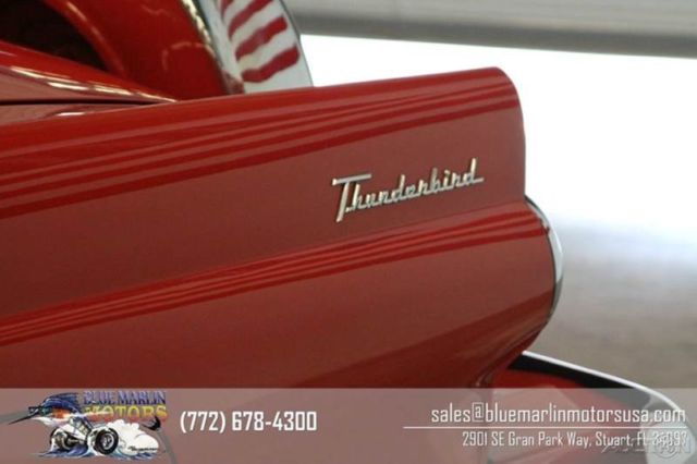 1955 Red Ford Thunderbird Convertible