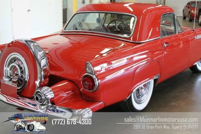 1955 Red Ford Thunderbird Convertible