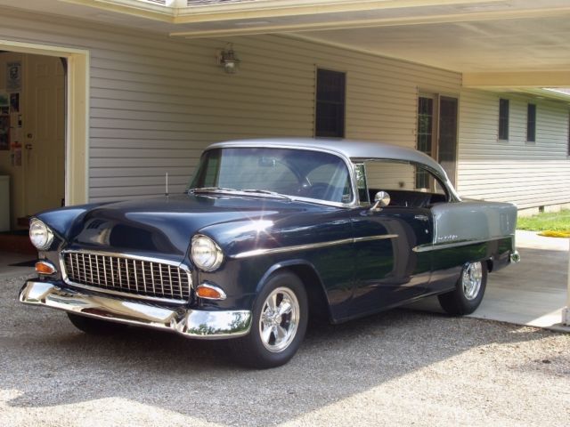 1955 Silver/Blue Chevrolet Bel Air/150/210 Coupe