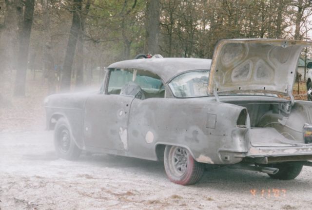 1955 Silver/Blue Chevrolet Bel Air/150/210 Coupe