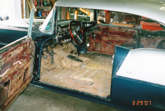 1955 Silver/Blue Chevrolet Bel Air/150/210 Coupe