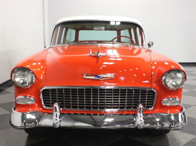 1955 Red Chevrolet Bel Air/150/210