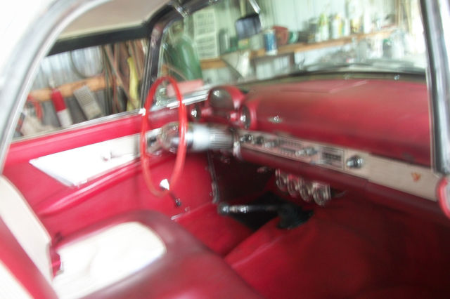 1955 White Ford Thunderbird Coupe