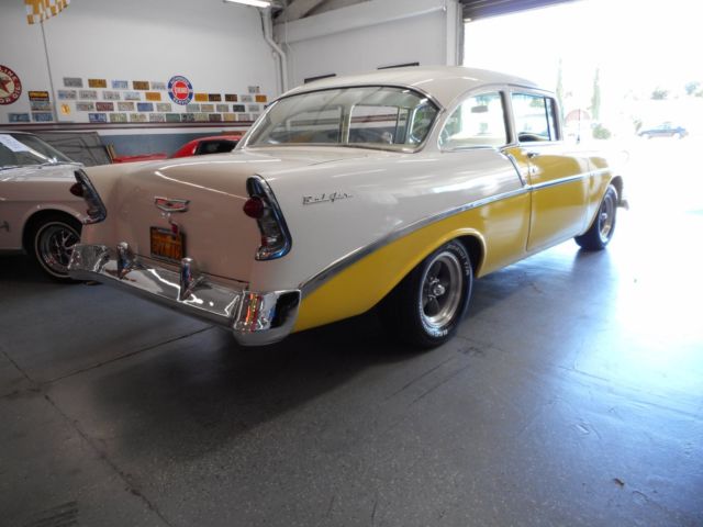 1956 Yellow/White Chevrolet Bel Air/150/210