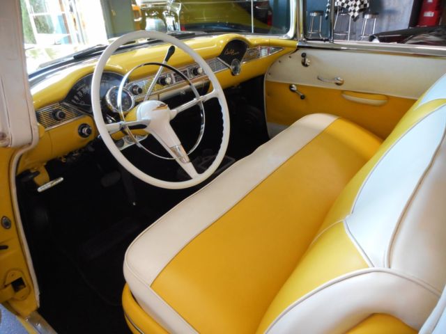 1956 Yellow/White Chevrolet Bel Air/150/210