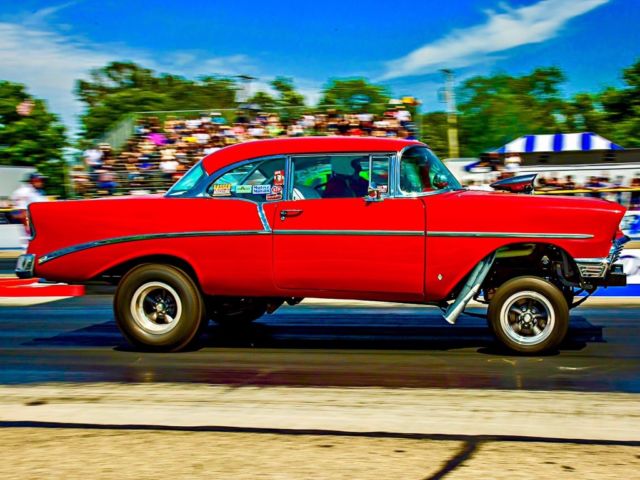 1956 Red Chevrolet Bel Air/150/210 Coupe