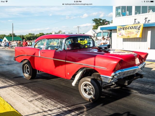 1956 Red Chevrolet Bel Air/150/210 Coupe
