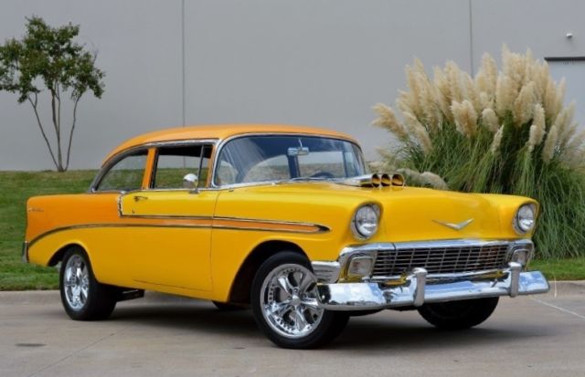 1956 Yellow Chevrolet Bel Air/150/210 Sedan