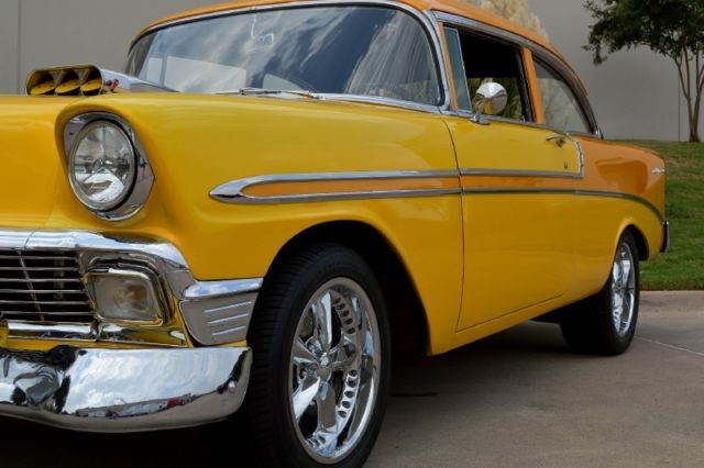 1956 Yellow Chevrolet Bel Air/150/210 Sedan