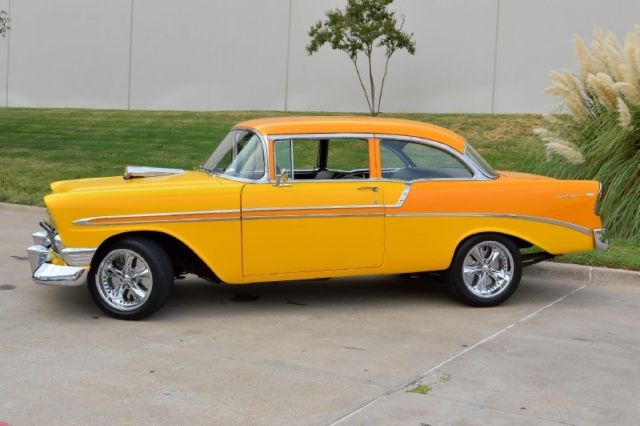 1956 Yellow Chevrolet Bel Air/150/210 Sedan
