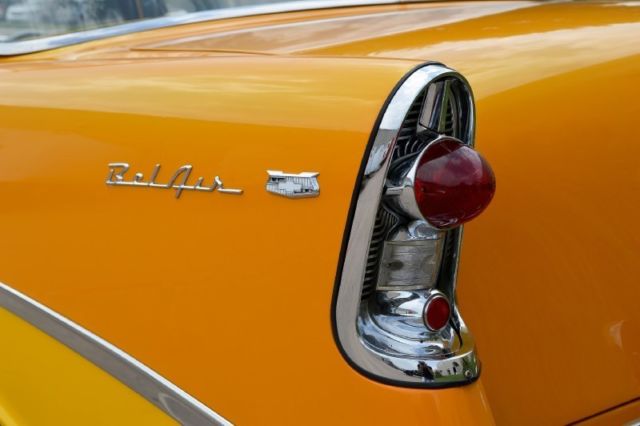 1956 Yellow Chevrolet Bel Air/150/210 Sedan