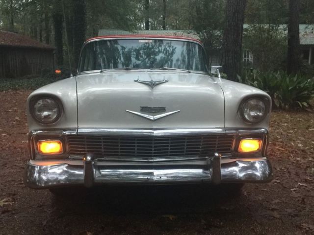 1956 Red and white Chevrolet Bel Air/150/210 Sport Sedan