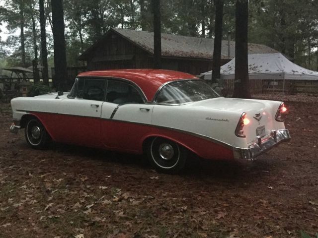 1956 Red and white Chevrolet Bel Air/150/210 Sport Sedan